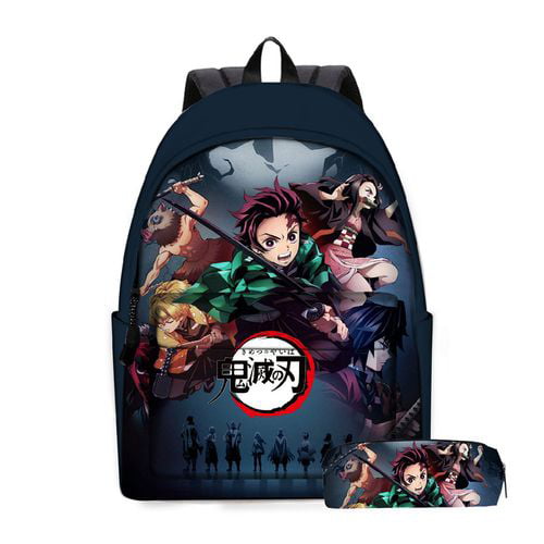 Childrens Anime Backpack/Toddler Backpack/Kindergarten Toddler Bag with Adjustable Cushion Straps Black 